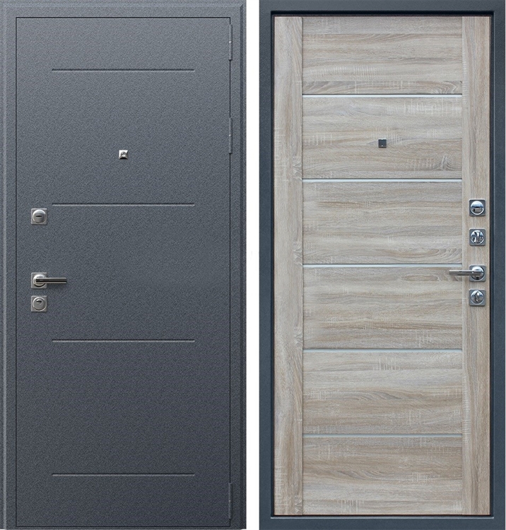 Входная металлическая дверь АСД Техно XN 99 Дуб сонома светлый 8364