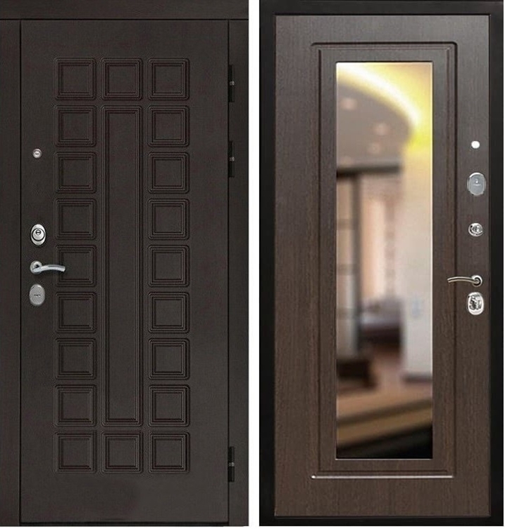 Входная металлическая дверь Монолит СБ-120 с Зеркалом Венге 15015