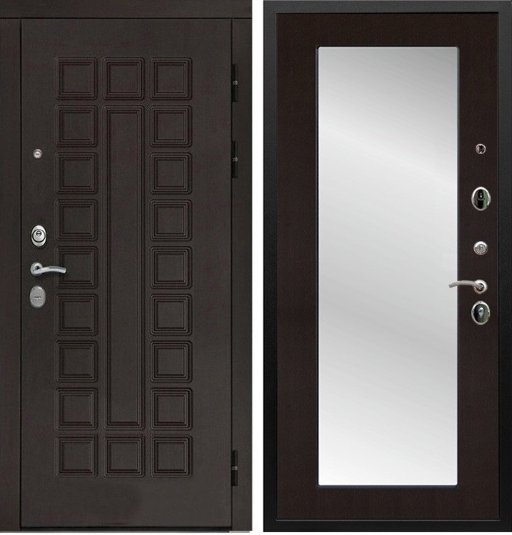 Входная металлическая дверь Монолит СБ-121 с Зеркалом Венге 15020