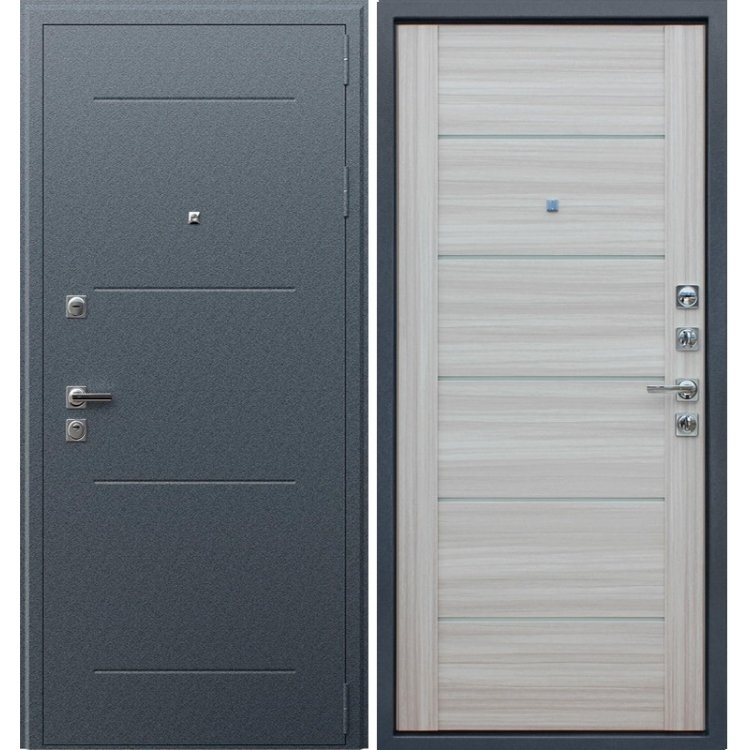 Входная металлическая дверь АСД Техно XN 99 Букле Графит | Дуб сонома светлый 15573