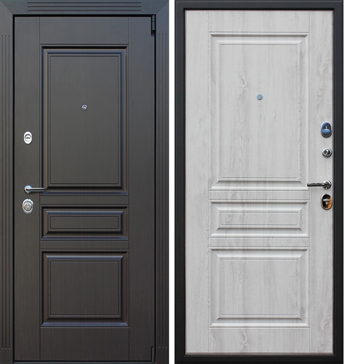 Входная металлическая дверь АСД Гермес 3К New Венге / Сосна белая 15589