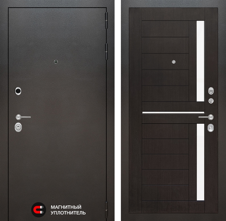 Входная металлическая дверь Лабиринт SILVER 02 - Венге 1515622