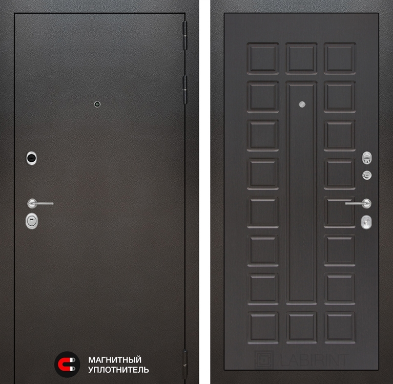 Входная металлическая дверь Лабиринт SILVER 04 - Венге 1515655