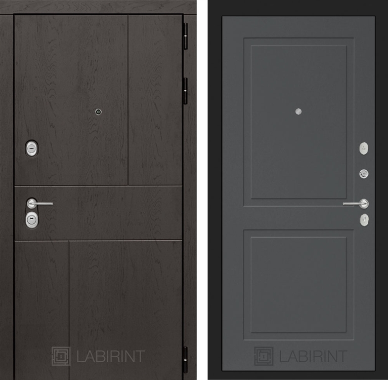 Входная металлическая дверь Лабиринт URBAN 11 - Графит софт 2139173
