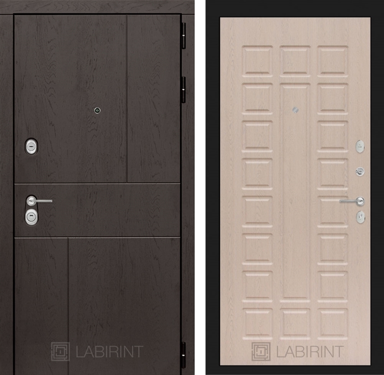 Входная металлическая дверь Лабиринт URBAN 04 - Беленый дуб 2139206