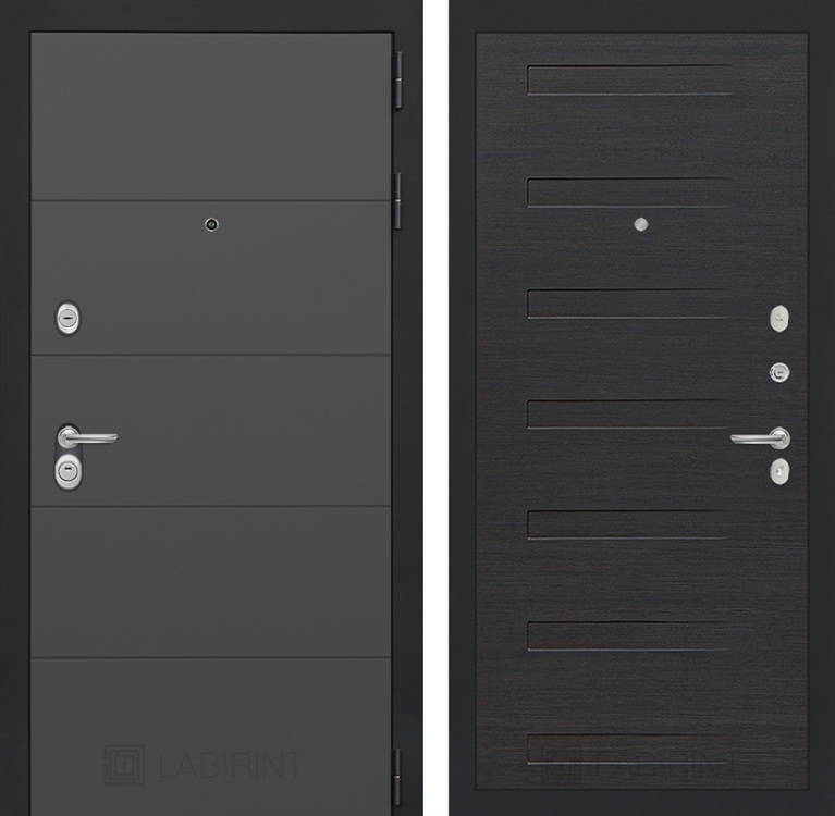 Входная металлическая дверь Лабиринт ART графит 14 - Эковенге 2492511