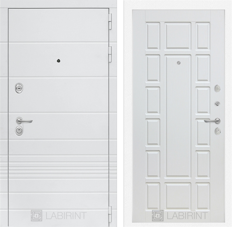 Входная белая дверь Лабиринт Трендо 12 - Белое дерево 2942252