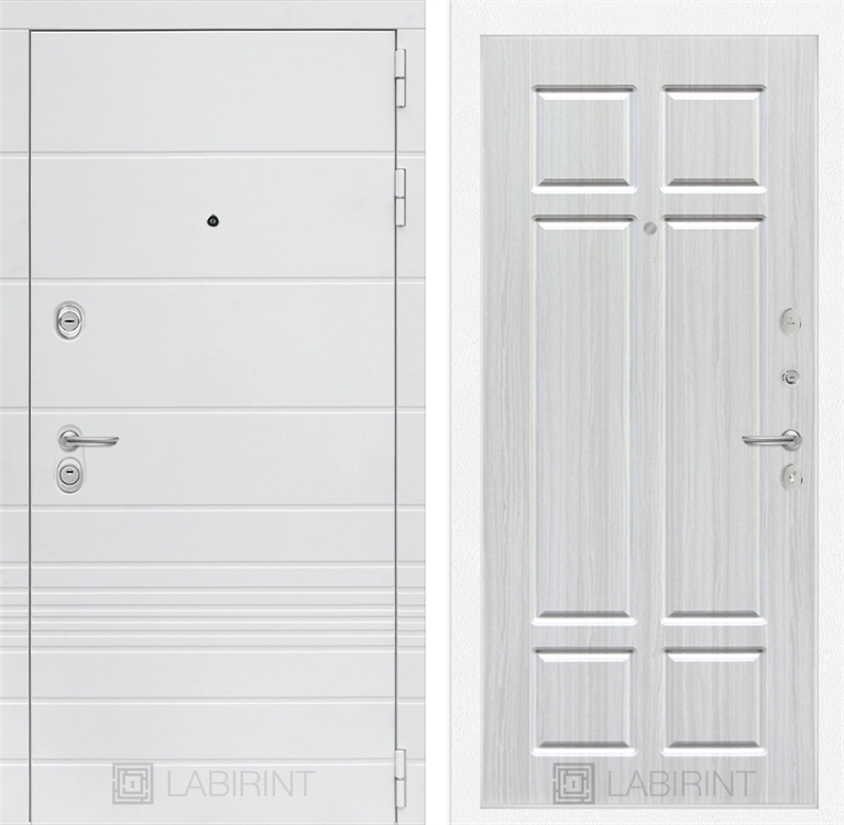 Входная белая дверь Лабиринт Трендо 08 - Кристалл вуд 2942258