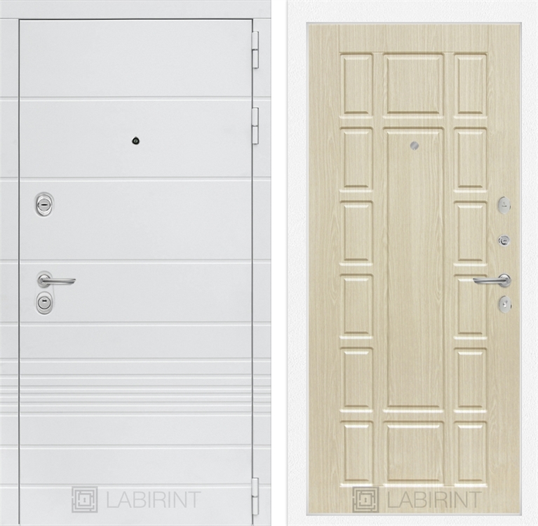 Входная белая дверь Лабиринт Трендо 12 - Беленый дуб 2942269