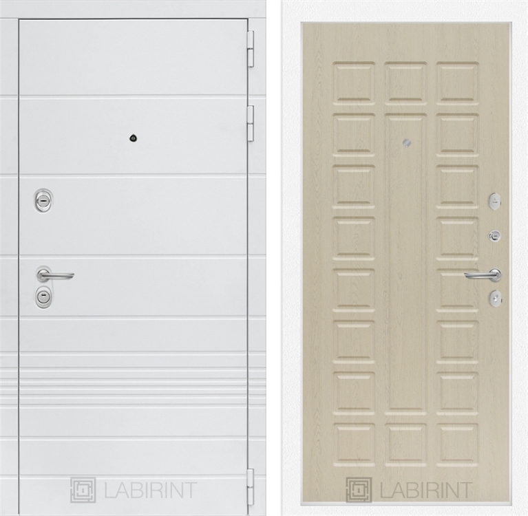 Входная белая дверь Лабиринт Трендо 04 - Беленый дуб 2942270