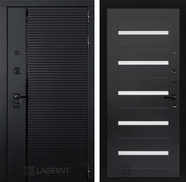 Входная металлическая дверь Лабиринт PIANO 01 - Венге, стекло белое 3709741