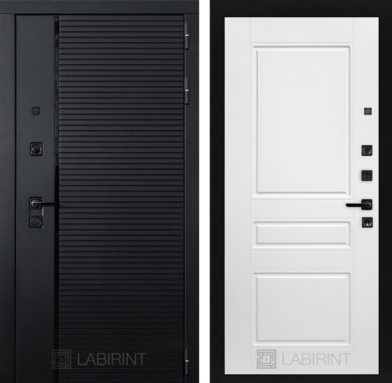 Входная металлическая дверь Лабиринт PIANO 03 - Белый софт 3709747