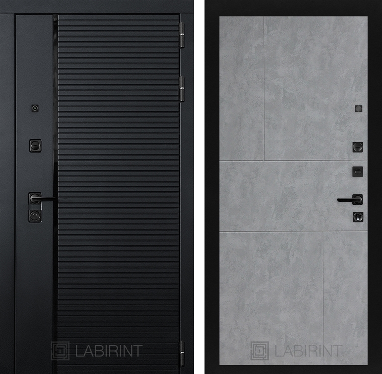 Входная металлическая дверь Лабиринт PIANO 21 - Бетон светлый 3710005