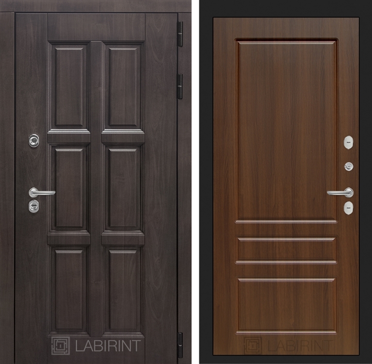 Входная металлическая дверь с Терморазрывом Лабиринт Лондон 03 - Орех бренди 3796368