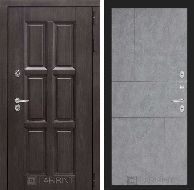 Входная металлическая дверь с Терморазрывом Лабиринт Лондон 21 - Бетон светлый 3797299
