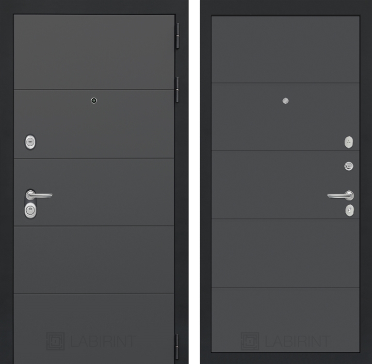 Входная металлическая дверь Лабиринт ART графит 13 - Графит софт 3905588