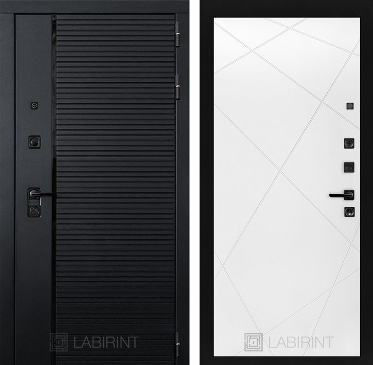 Входная металлическая дверь Лабиринт PIANO 24 - Белый софт 3919198