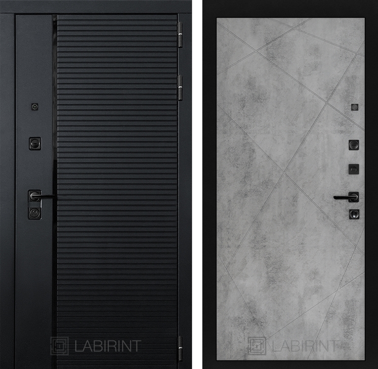 Входная металлическая дверь Лабиринт PIANO 24 - Бетон светлый 3919200