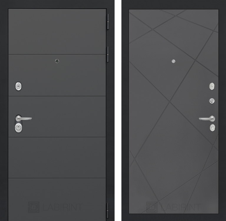 Входная металлическая дверь Лабиринт ART графит 24 - Графит софт 3919582