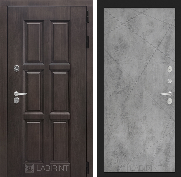 Входная металлическая дверь с Терморазрывом Лабиринт Лондон 24 - Бетон светлый 4006913