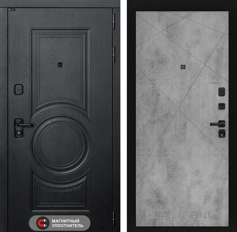 Входная металлическая дверь Лабиринт GRAND 24 - Бетон светлый 4049561