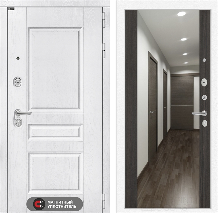 Входная металлическая дверь Лабиринт VERSAL с Зеркалом Максимум - Венге 4049772