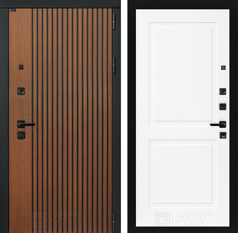 Входная металлическая дверь Лабиринт STORM 11 - Белый софт 4049870