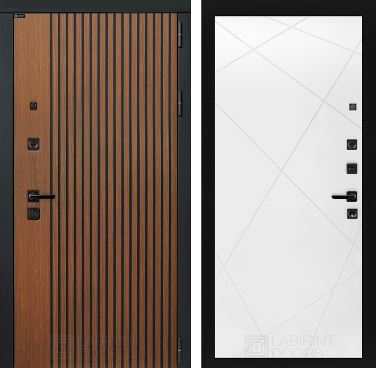 Входная металлическая дверь Лабиринт STORM 24 - Белый софт 4049873