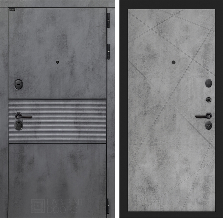 Входная металлическая дверь Лабиринт INFINITY 24 - Бетон светлый 4049927