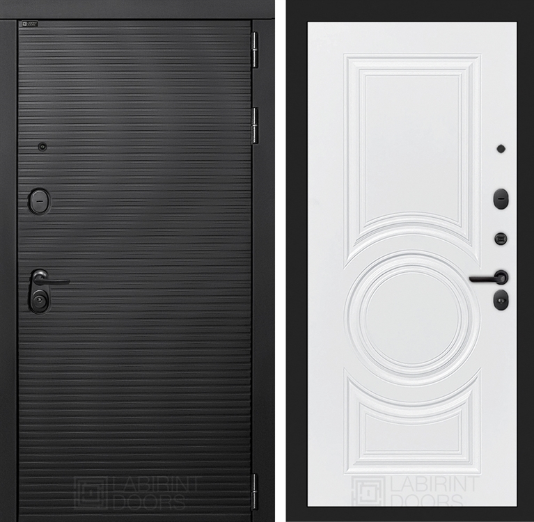 Входная металлическая дверь Лабиринт VOLCANO 23 - Белый софт 4055023