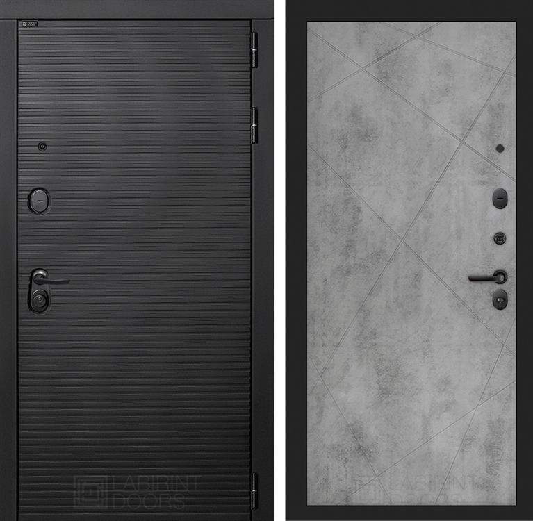 Входная металлическая дверь Лабиринт VOLCANO 24 - Бетон светлый 4055032