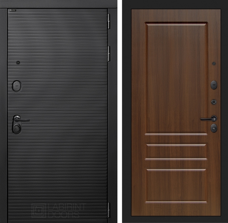 Входная металлическая дверь Лабиринт VOLCANO 03 - Орех бренди 4055045