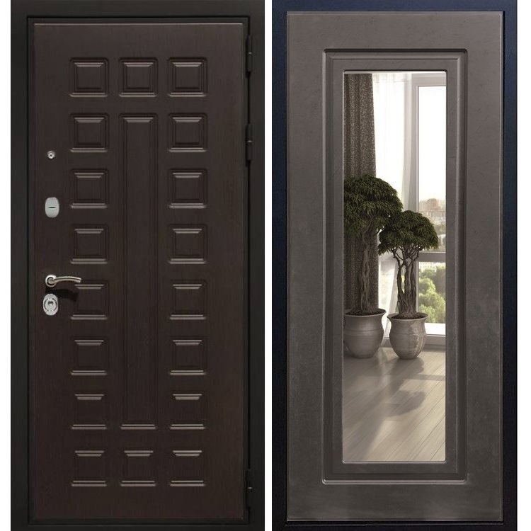 Входная дверь Премиум 3к ФЛ-120 с Зеркалом Венге / Венге 5070