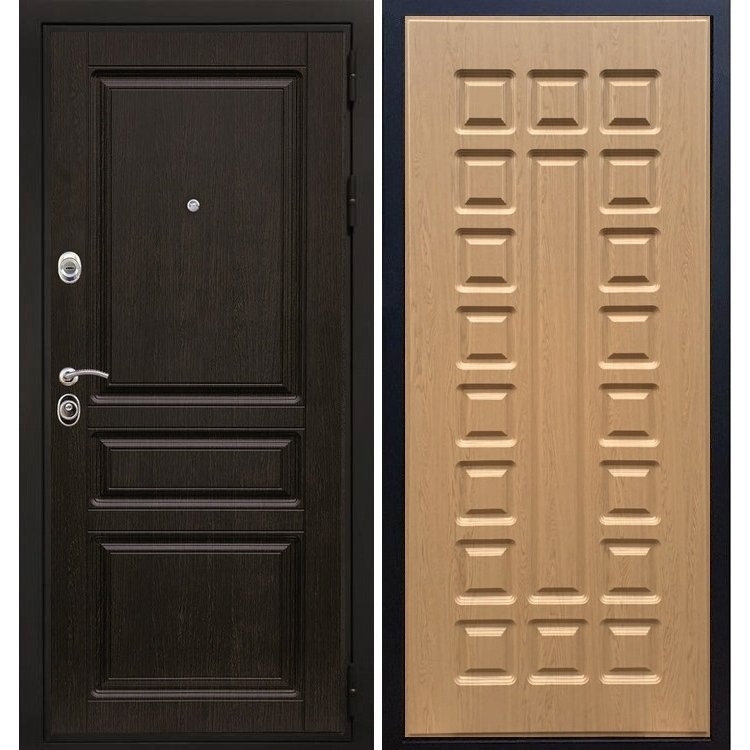 Входная металлическая дверь Премиум-H ФЛ-183 Дуб светлый 6842