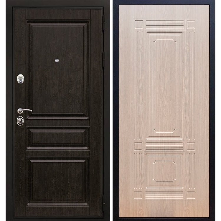 Входная металлическая дверь Премиум -H ФЛ-2 Беленый дуб 6867