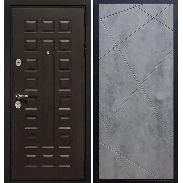 Входная металлическая дверь Премиум 3к ФЛ-291 Бетон тёмный 7089