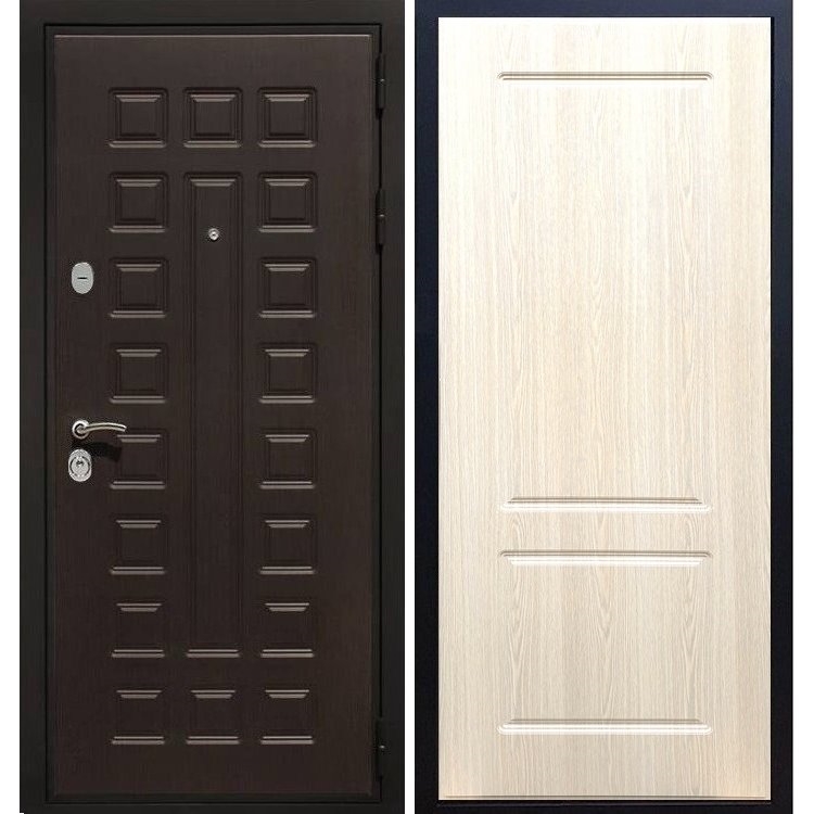 Входная металлическая дверь Премиум 3к ФЛ-117 Беленый дуб 7391