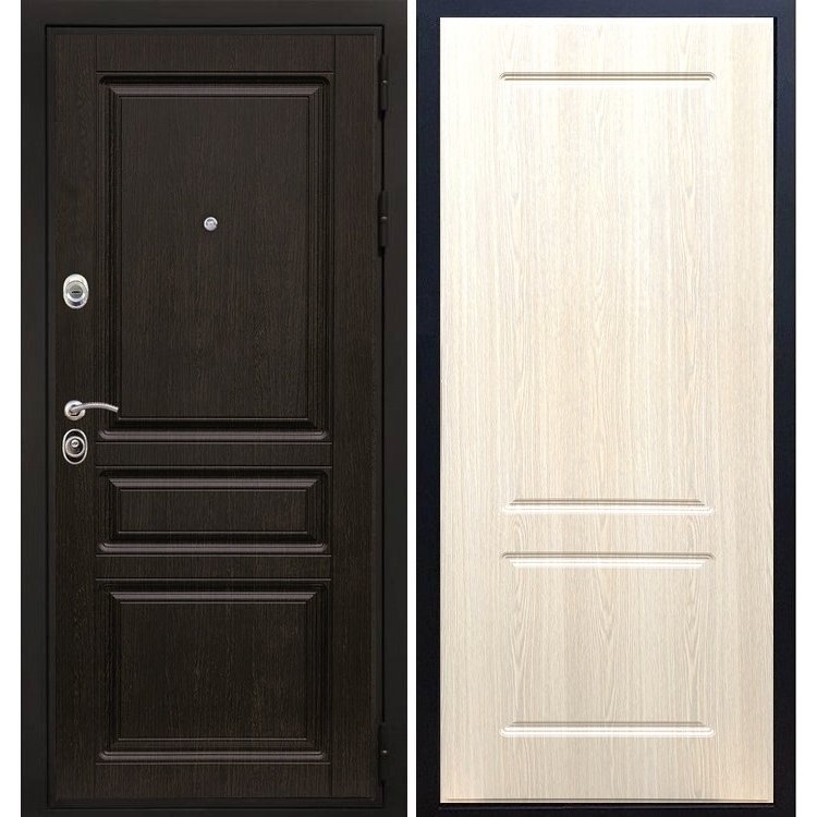 Входная металлическая дверь Премиум - H ФЛ-117 Беленый дуб 7400