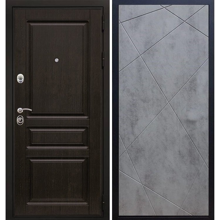 Входная металлическая дверь Премиум -Н ФЛ-291 Бетон тёмный 7869