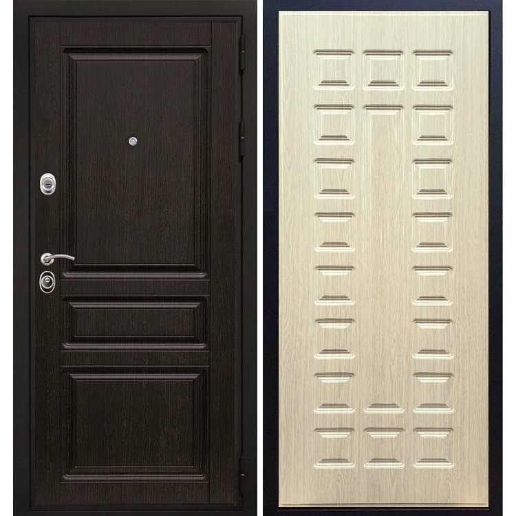 Входная металлическая дверь Премиум - Н ФЛ-183 Лиственница беж 7942