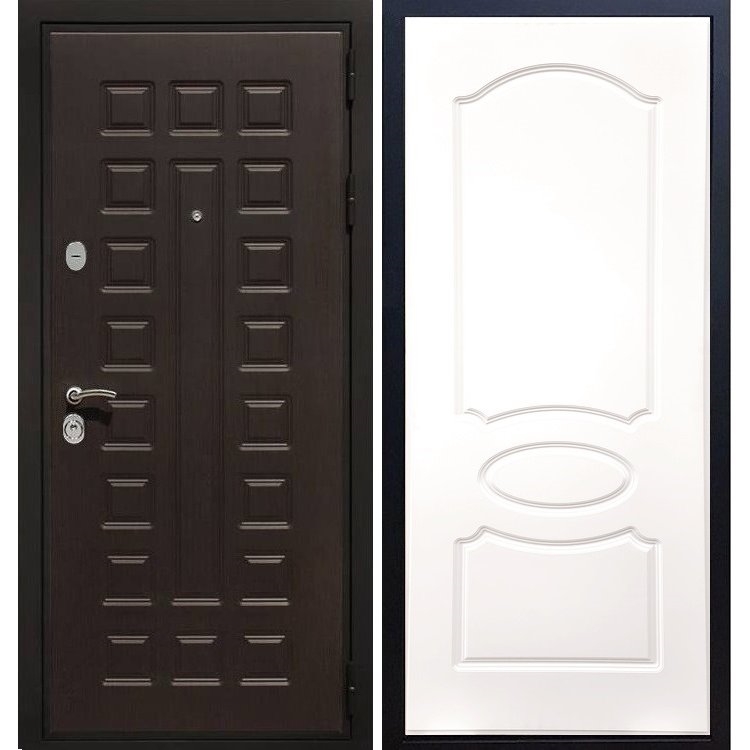 Входная металлическая дверь Премиум 3к ФЛ-128 Белый силк сноу 8111