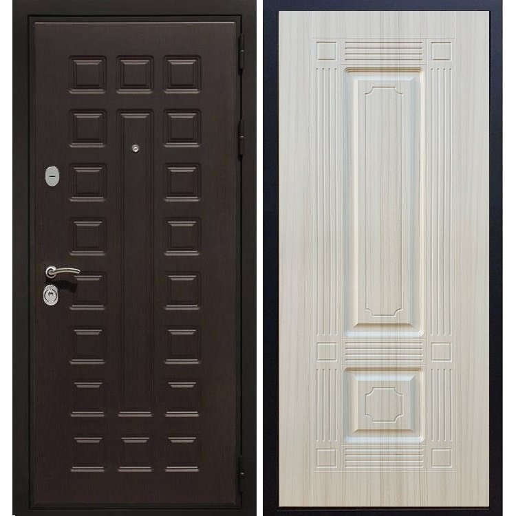 Входная металлическая дверь Премиум 3к ФЛ-2 Сандал белый 8114