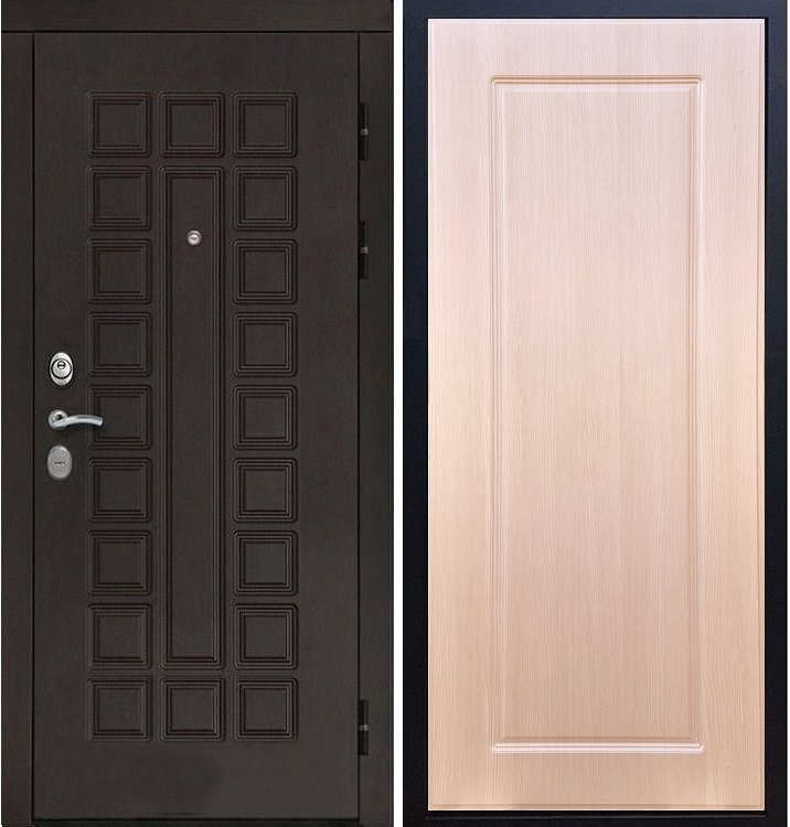 Входная металлическая дверь Монолит ФЛ-119 Лиственница беж 20718