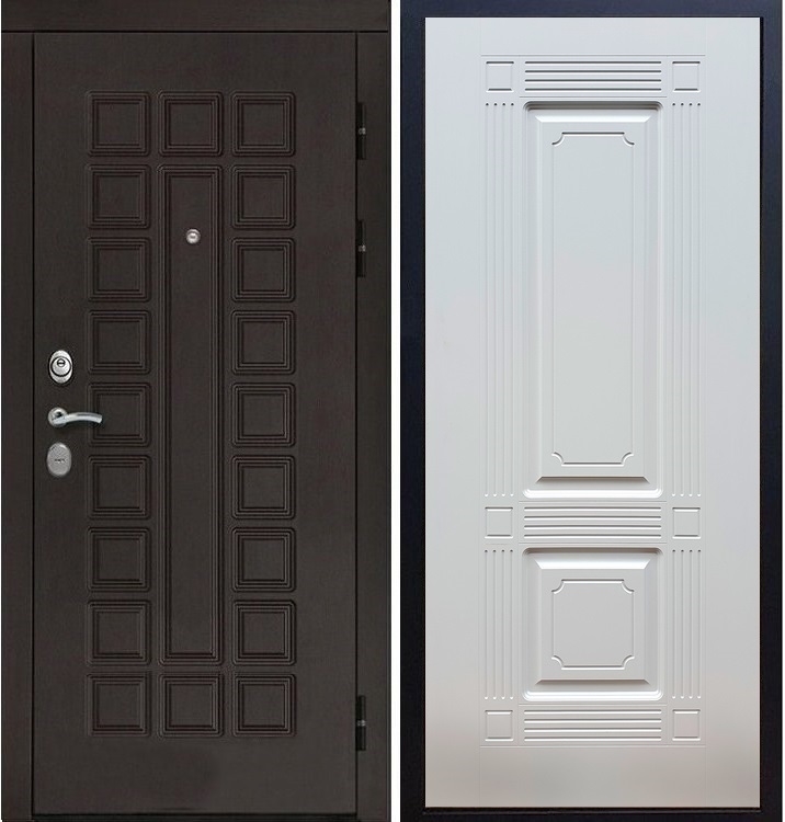 Входная металлическая дверь Монолит ФЛ-2 Белый ясень 20801