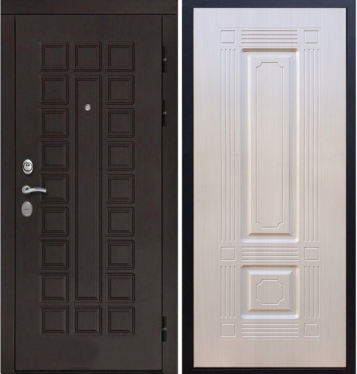 Входная металлическая дверь Монолит ФЛ-2 Сандал белый 20802