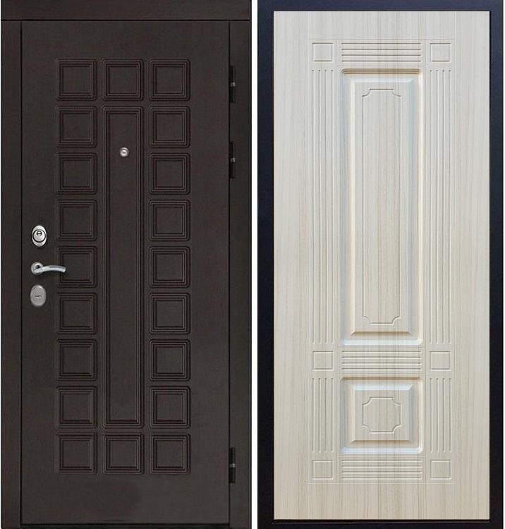 Входная металлическая дверь Монолит ФЛ-2 Лиственница беж 20805