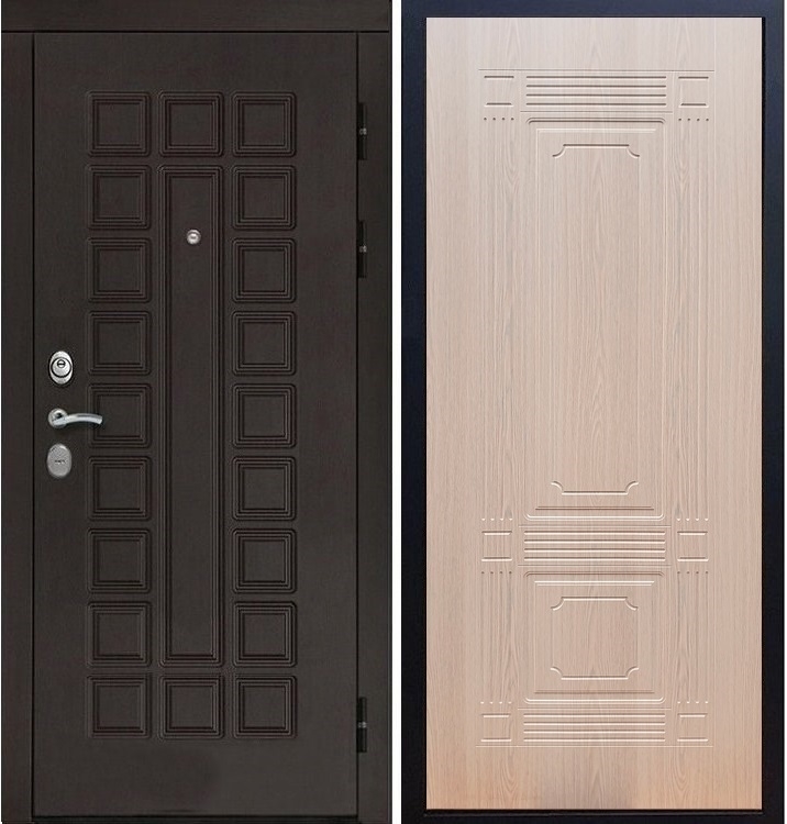 Входная металлическая дверь Монолит ФЛ-2 Беленый дуб 20807