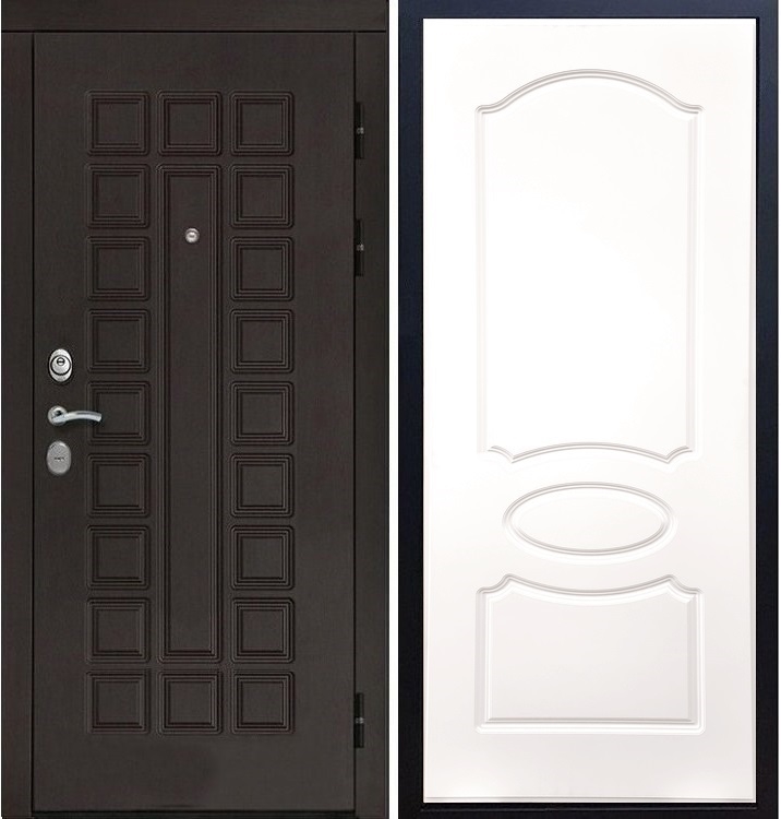 Входная металлическая дверь Монолит ФЛ-128 Белый силк сноу 20916