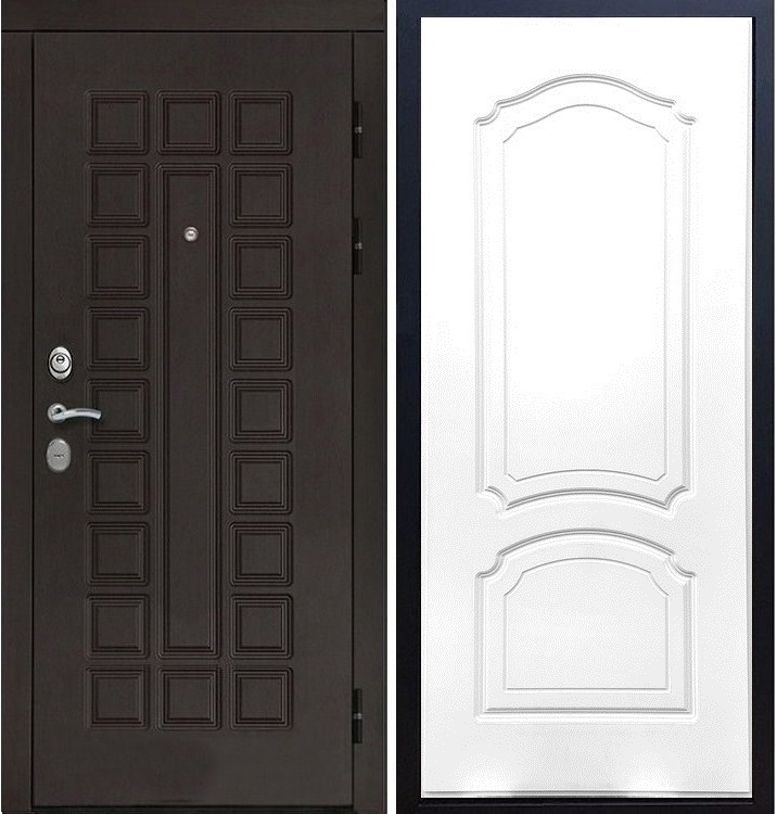 Входная металлическая дверь Монолит ФЛ-140 Белый силк сноу 20711