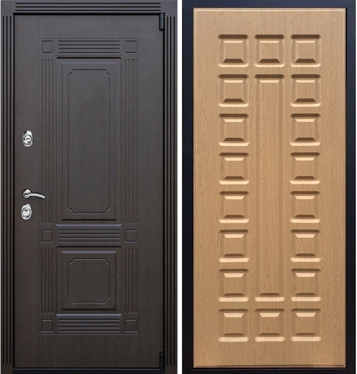 Входная металлическая дверь ESTET ФЛ-183 Дуб светлый 22216